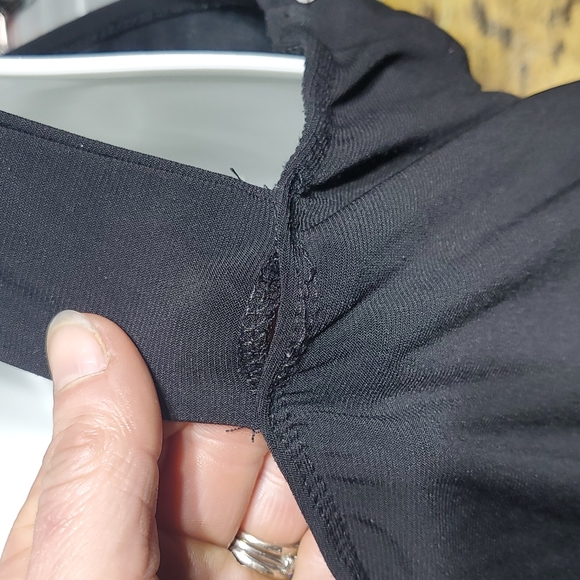 Black dress up tank with ripple pattern in front - Picture 7 of 7